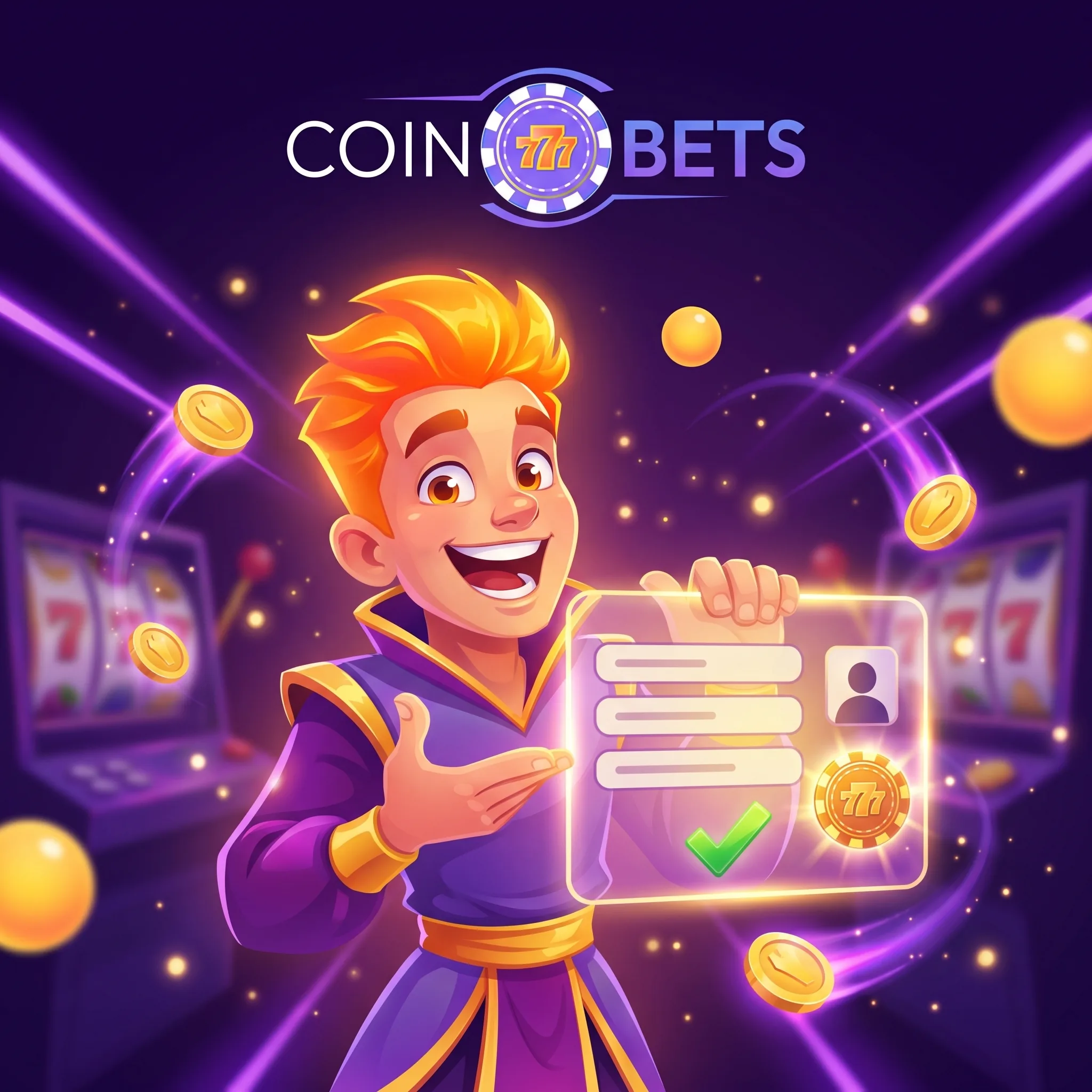Coinbets777 account registration artwork